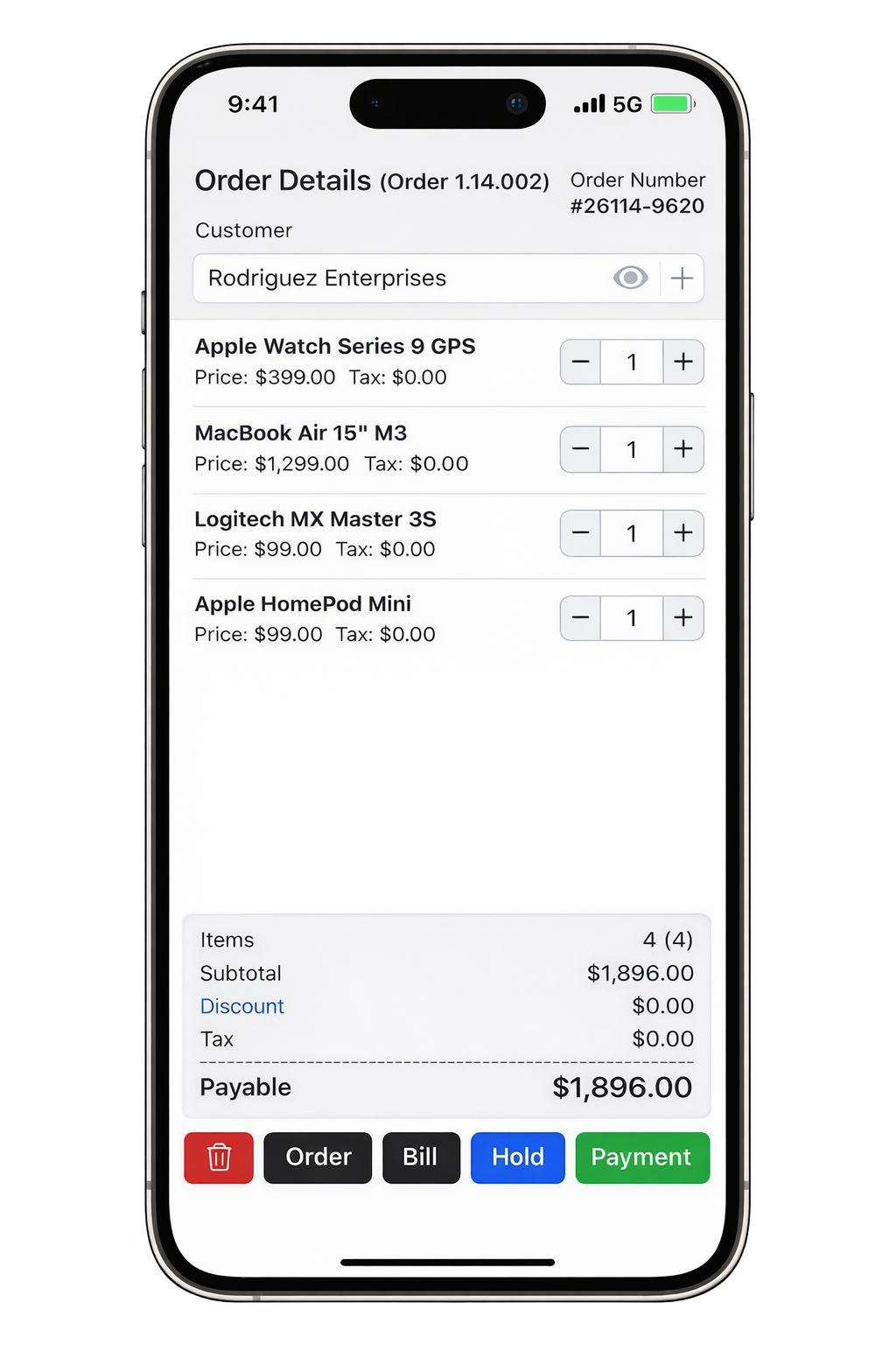Inventix on a phone